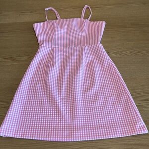 🩷 French Connection Gingham Print Tie Back Whisper Dress 🩷